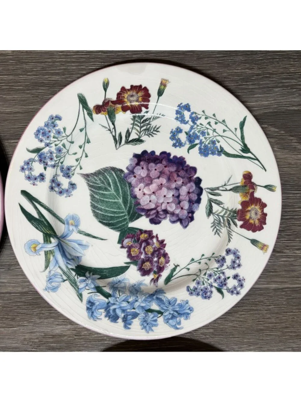 Williams Sonoma RB Bernarda Portugal Floral Salad Plates Hydrangea Set of 6 VTG